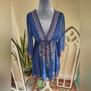 Flying Tomato, Embroidered Tunic Dress, Size L